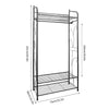 Metal Clothes Rail Storage Dress Hanging Garment Rack