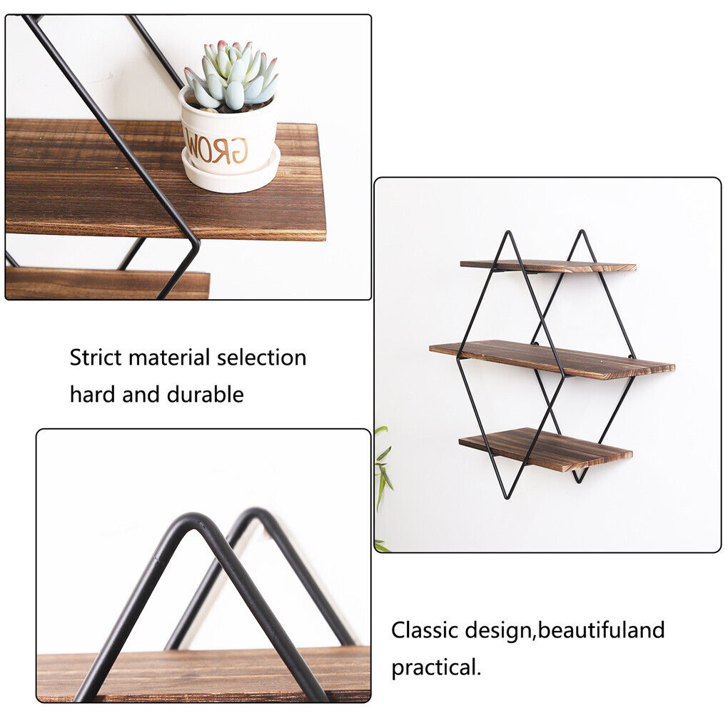Vintage Floating Shelves Rustic Wooden Wall Shelf Display
