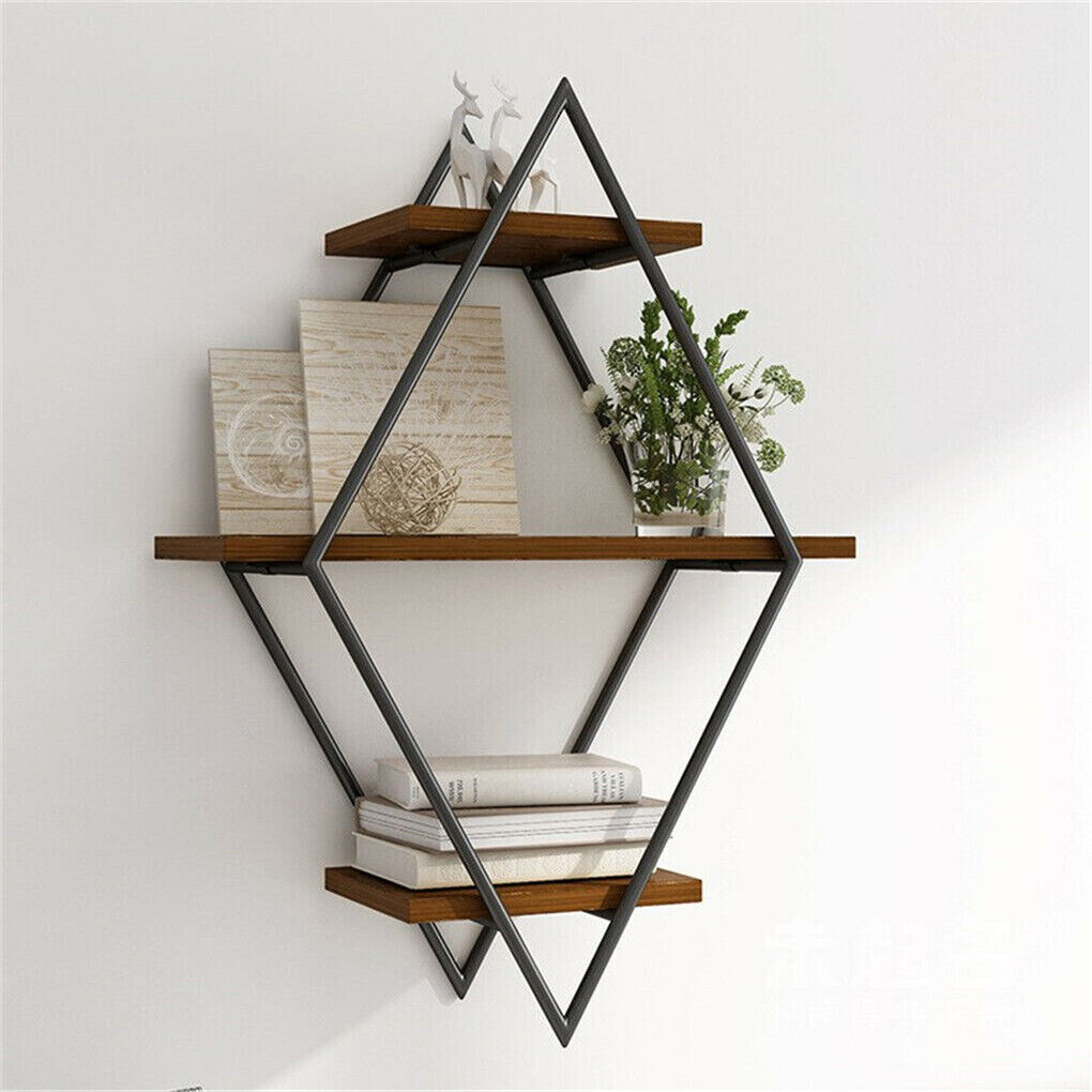 Vintage Floating Shelves Rustic Wooden Wall Shelf Display