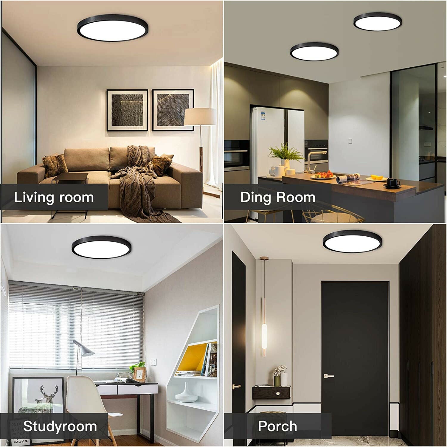 Ultra-THIN LED Ceiling Down Light- Black