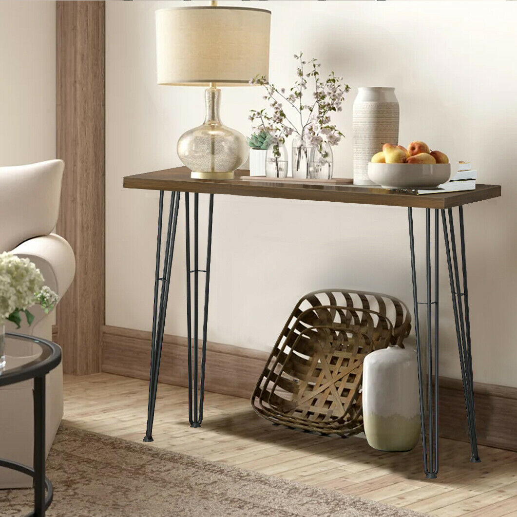 Solid Wood Accent Hallway Console Table Hall Side Entry Display Desk