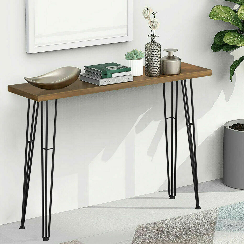 Solid Wood Accent Hallway Console Table Hall Side Entry Display Desk