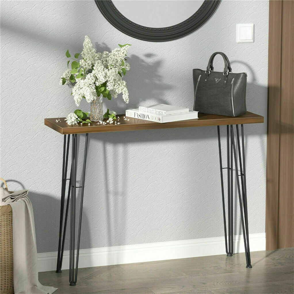 Solid Wood Accent Hallway Console Table Hall Side Entry Display Desk