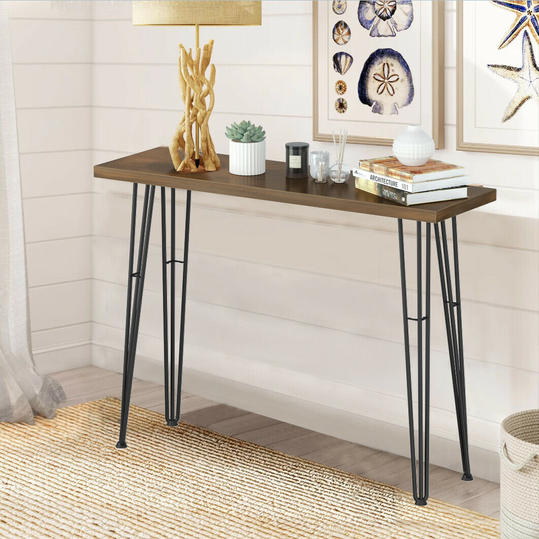 Solid Wood Accent Hallway Console Table Hall Side Entry Display Desk