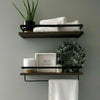 2 Tier Wooden Floating Wall Mounted  Shelf