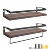 2 Tier Wooden Floating Wall Mounted  Shelf