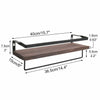 2 Tier Wooden Floating Wall Mounted  Shelf