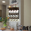 12 Hook Wall Mounted Coffee Mug Rack Holder