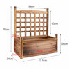 Large Wooden Planter Box Garden Raised Bed with High Trellis