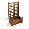 Large Wooden Planter Box Garden Raised Bed with High Trellis