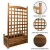 Large Wooden Planter Box Garden Raised Bed with High Trellis