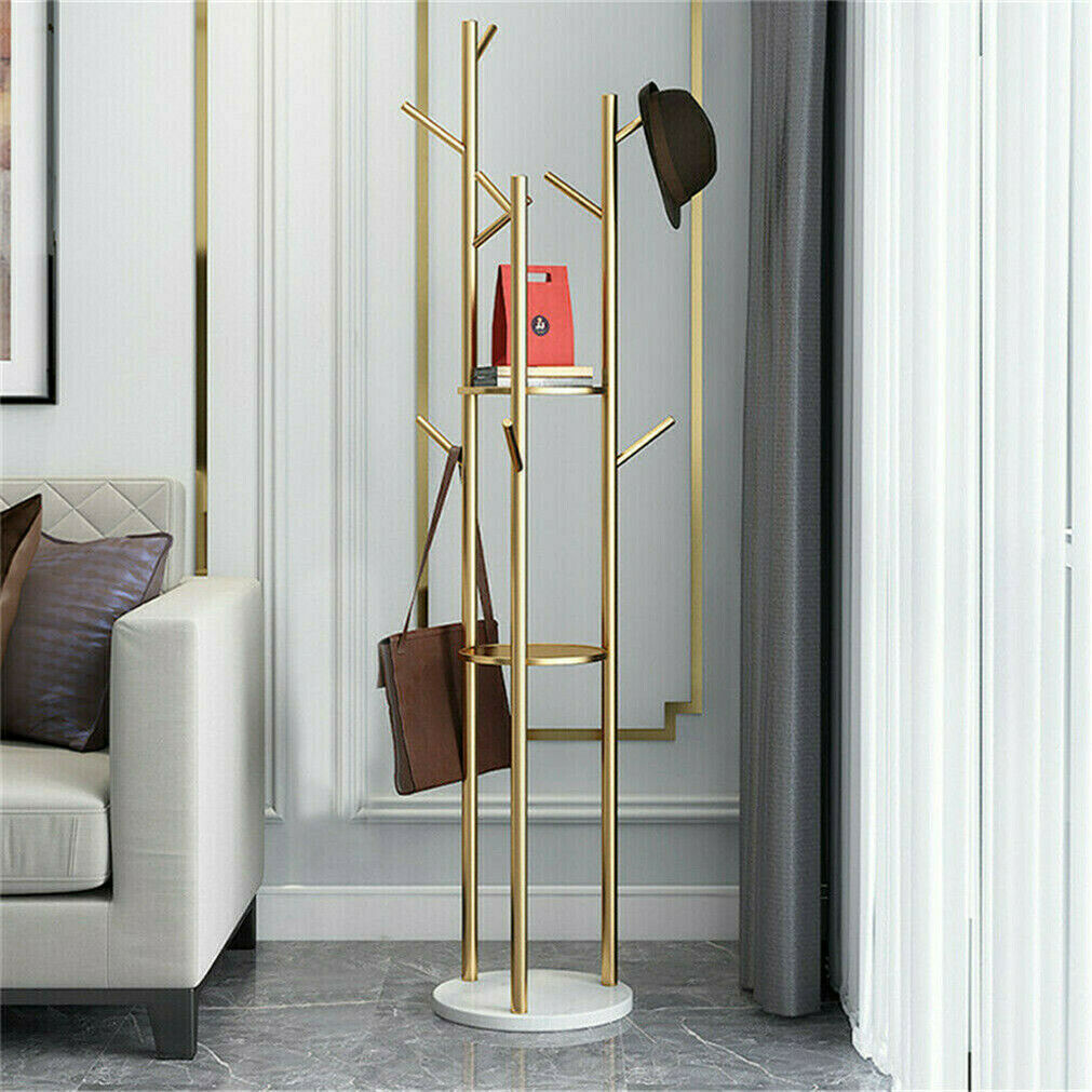 Heavy Duty Marble Coat Rack Stand Rail Hanger