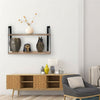 2 Tier Floating Shelf Wall Shelving Storage Display Rack