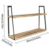 2 Tier Floating Shelf Wall Shelving Storage Display Rack