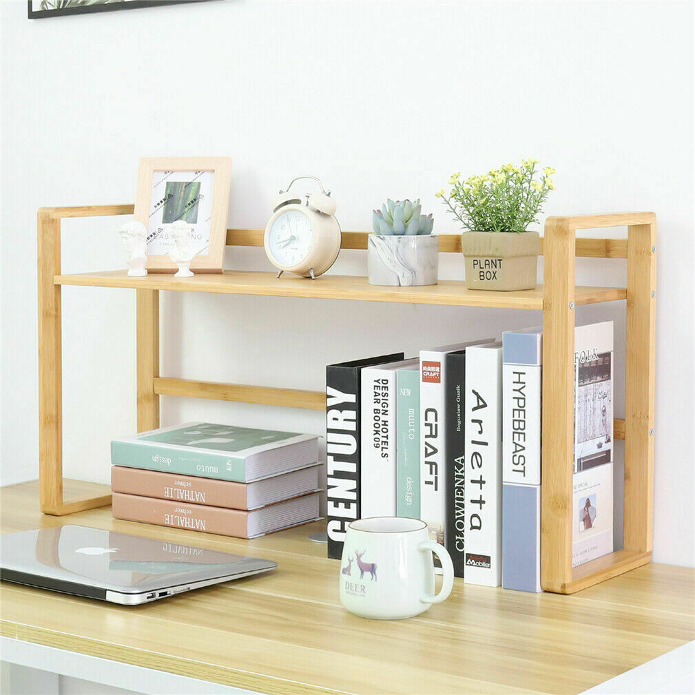 Bookcase Desktop Shelf Desk Bookshelf