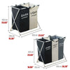 3 Grid Folding Dirty Clothes Basket Storage Washing Bag