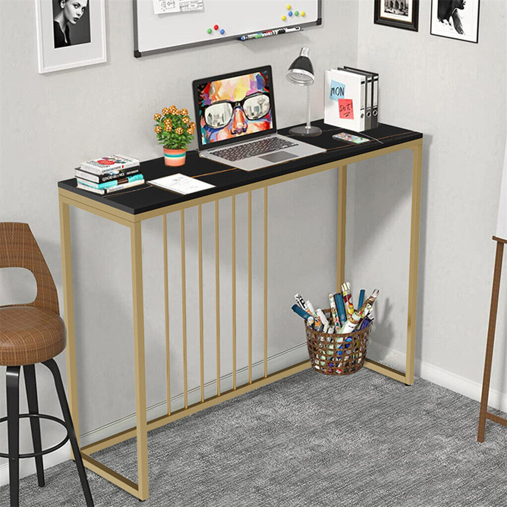 Scratch-proof Slim Narrow Hallway Console Table Marble Long Bar Table