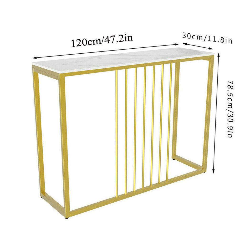 Scratch-proof Slim Narrow Hallway Console Table Marble Long Bar Table