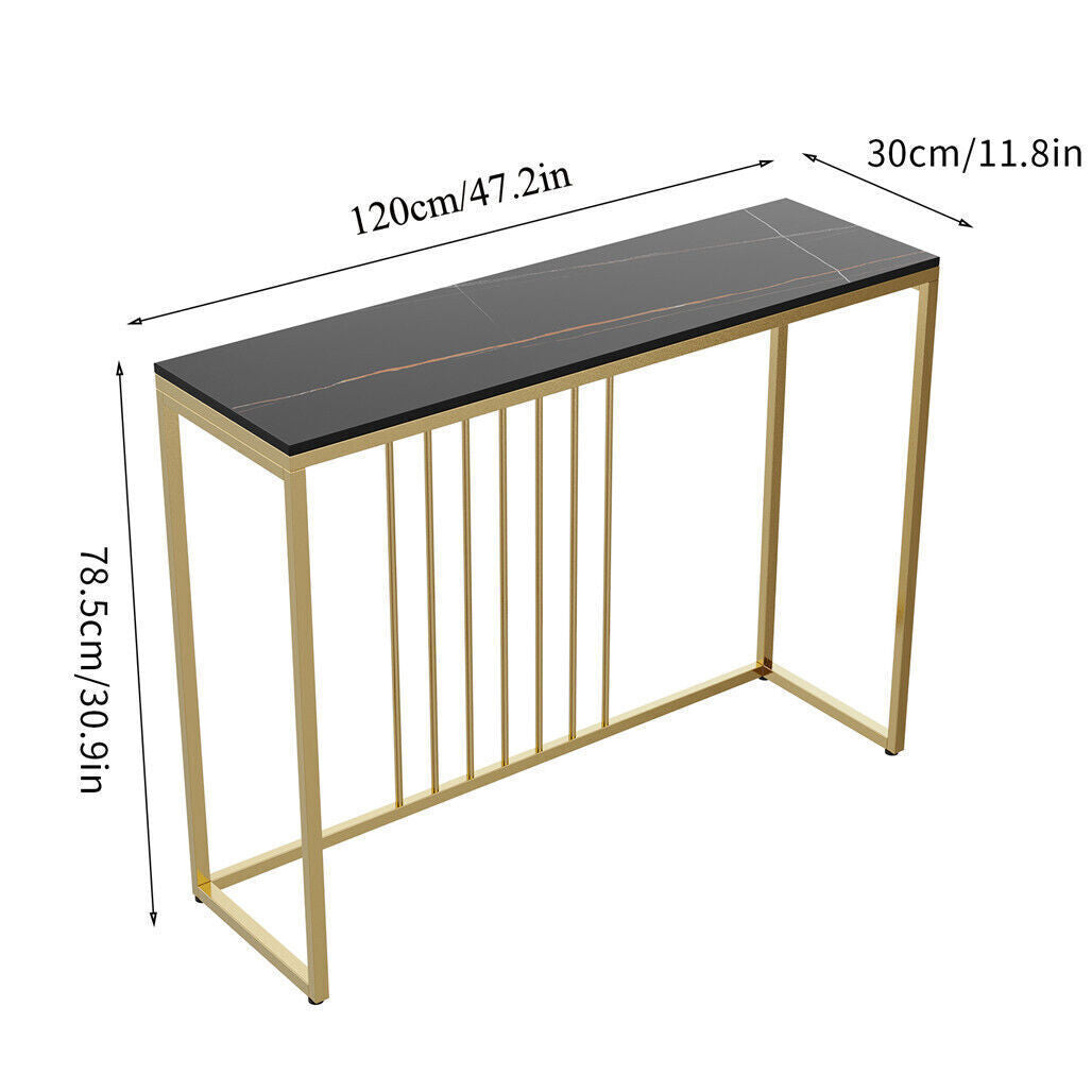 Scratch-proof Slim Narrow Hallway Console Table Marble Long Bar Table