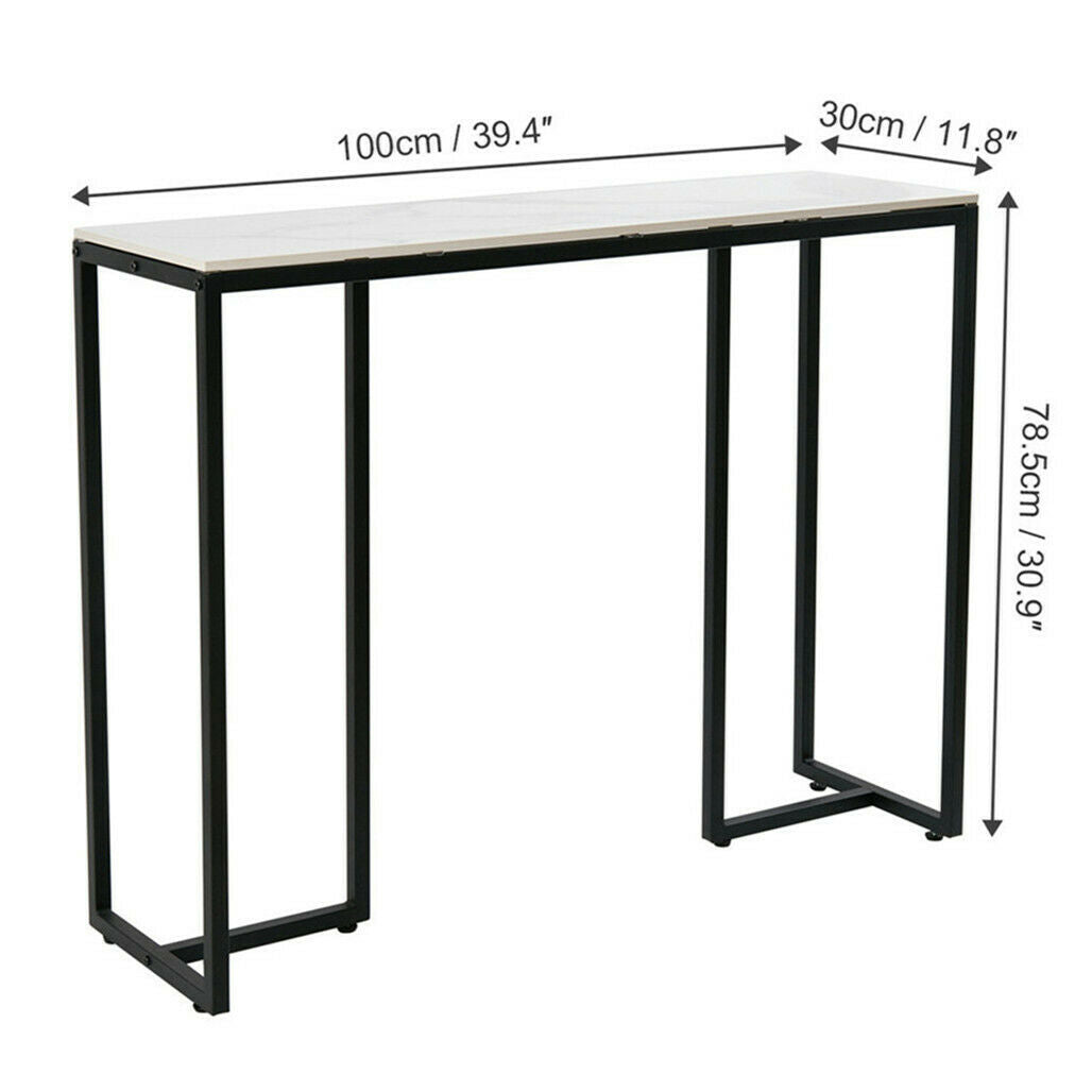 Scratch-proof Slim Narrow Hallway Console Table Marble Long Bar Table