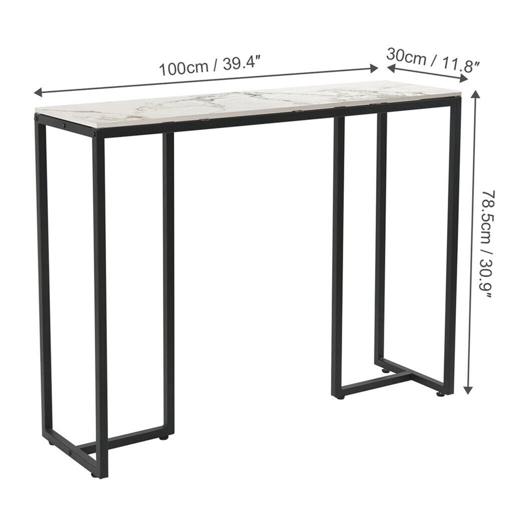Scratch-proof Slim Narrow Hallway Console Table Marble Long Bar Table
