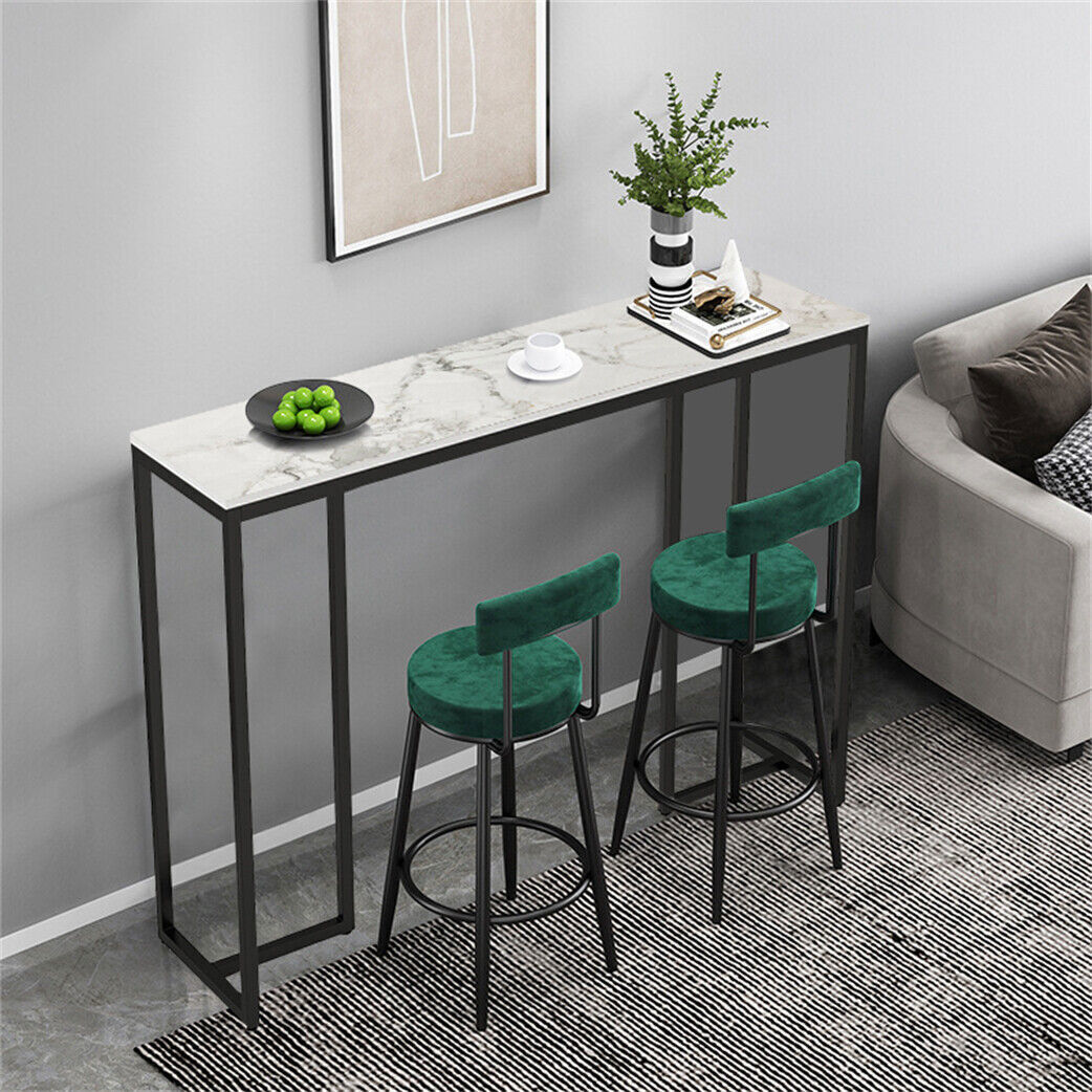 Scratch-proof Slim Narrow Hallway Console Table Marble Long Bar Table