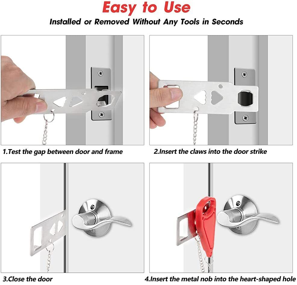 Security Safety Portable Door Lock