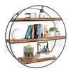 3 Tier Rustic Floating Shelves Wall Shelf Rack Bookshelf for Home Art Decoration