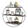 3 Tier Rustic Floating Shelves Wall Shelf Rack Bookshelf for Home Art Decoration