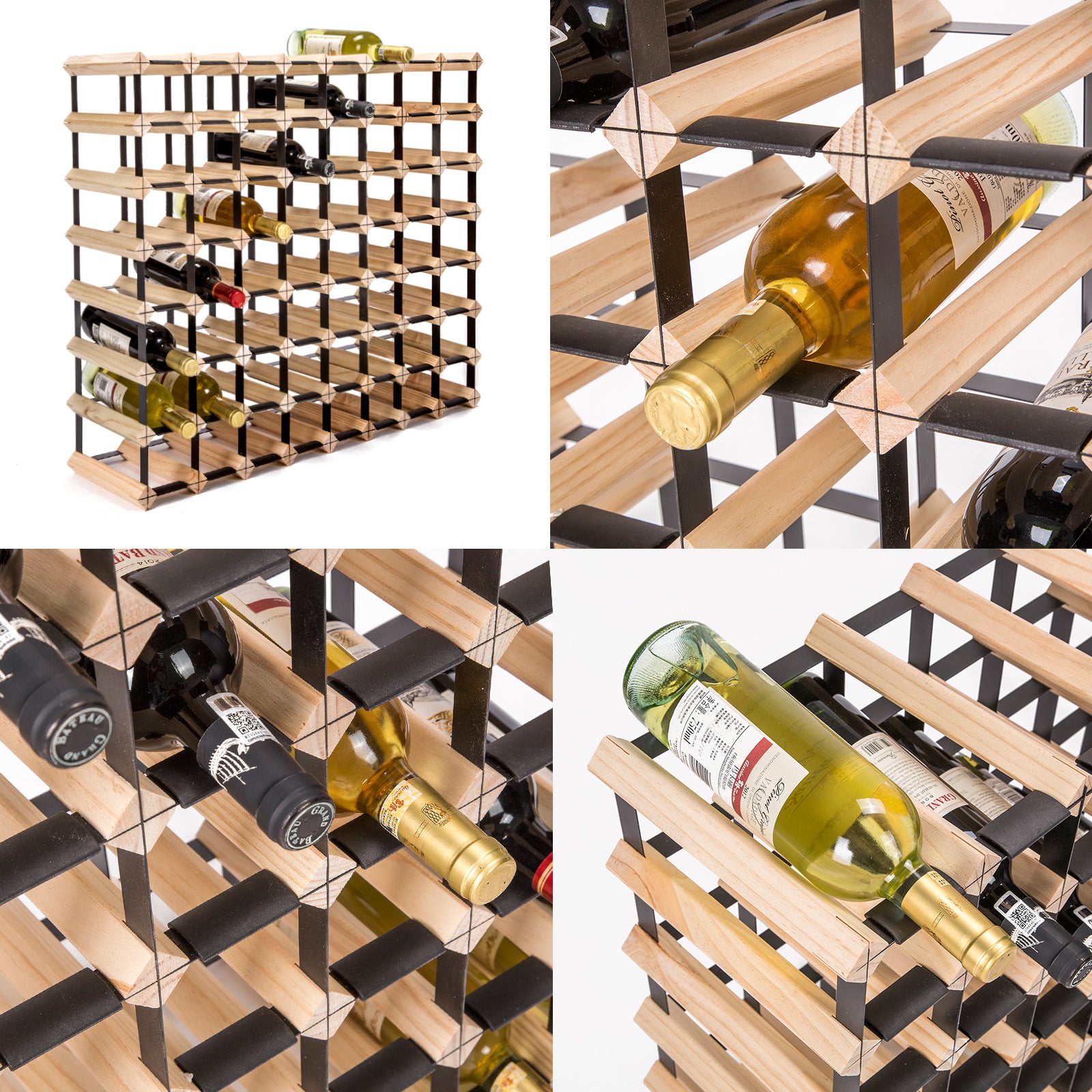 12 20 24 42 72 110 120 Bottle Timber Red Wine Rack Wooden Storage Cellar Display