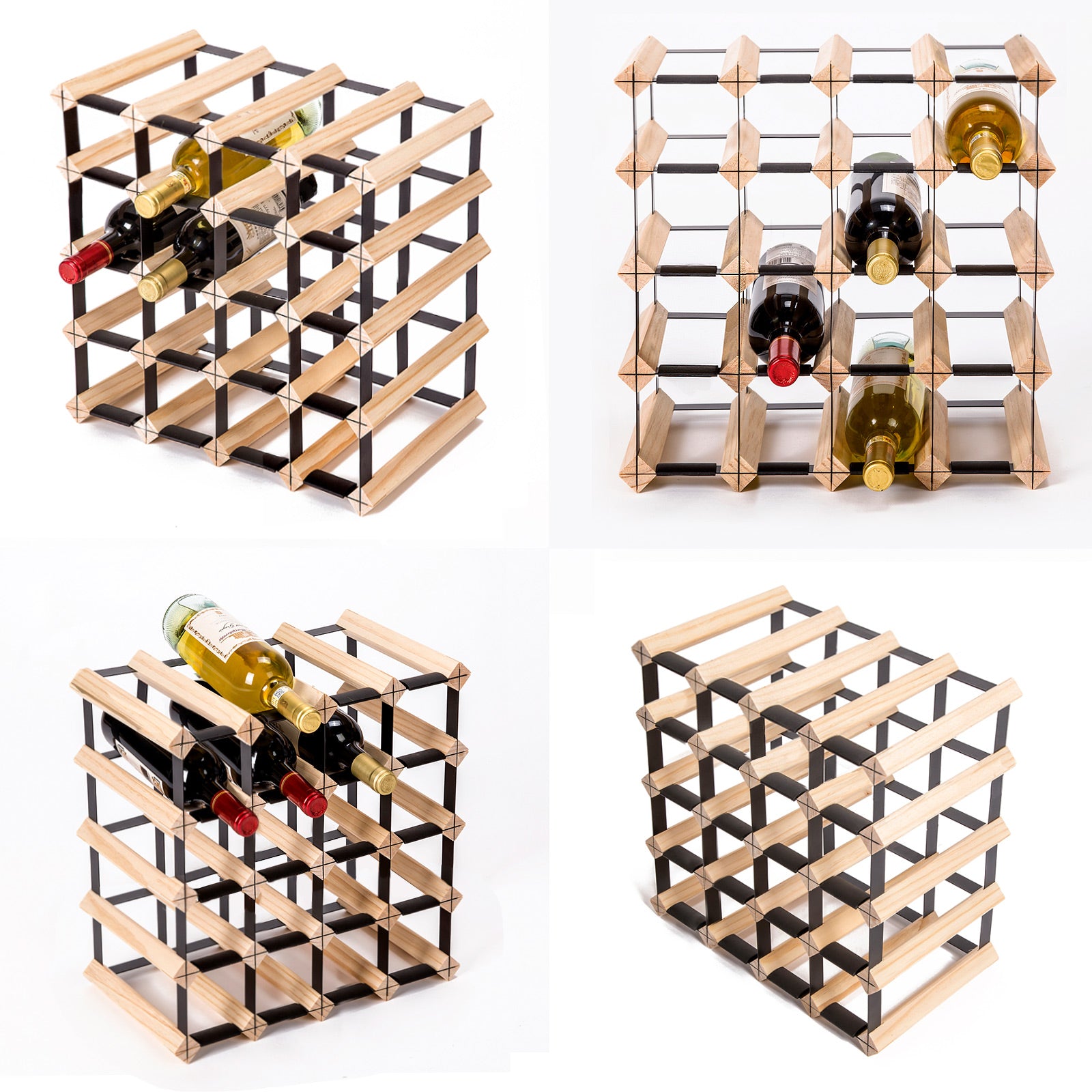 12 20 24 42 72 110 120 Bottle Timber Red Wine Rack Wooden Storage Cellar Display