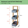 3 Tier Bathroom Storage Shelf Wooden Cabinet Toilet Organizer Holder