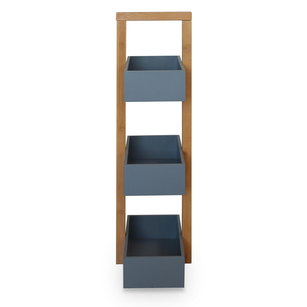 3 Tier Bathroom Storage Shelf Wooden Cabinet Toilet Organizer Holder