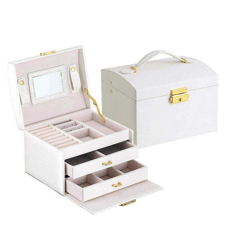 Large Jewellery Box Organizer Ring Earring Display Storage