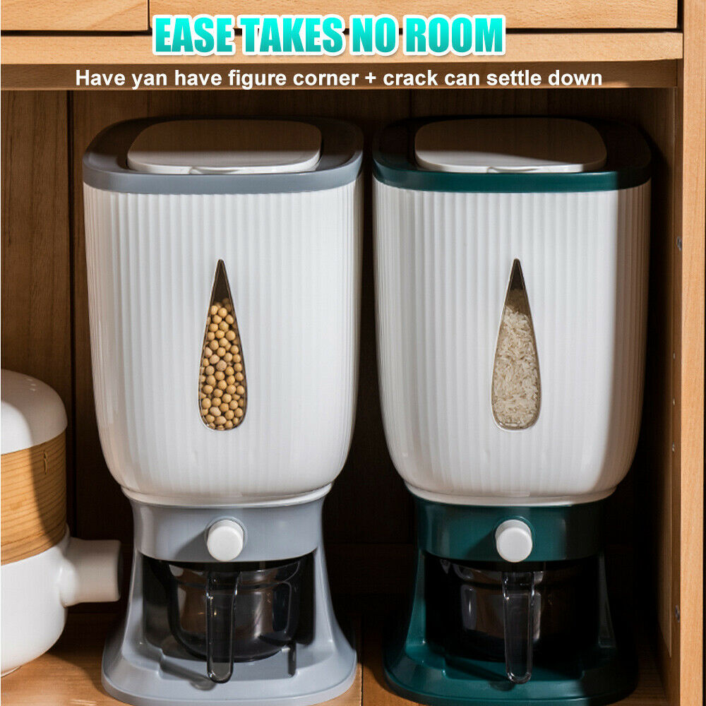 Cereal Rice Dispenser Food Grain Storage 10kg Capacity