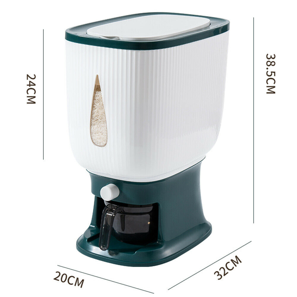 Cereal Rice Dispenser Food Grain Storage 10kg Capacity