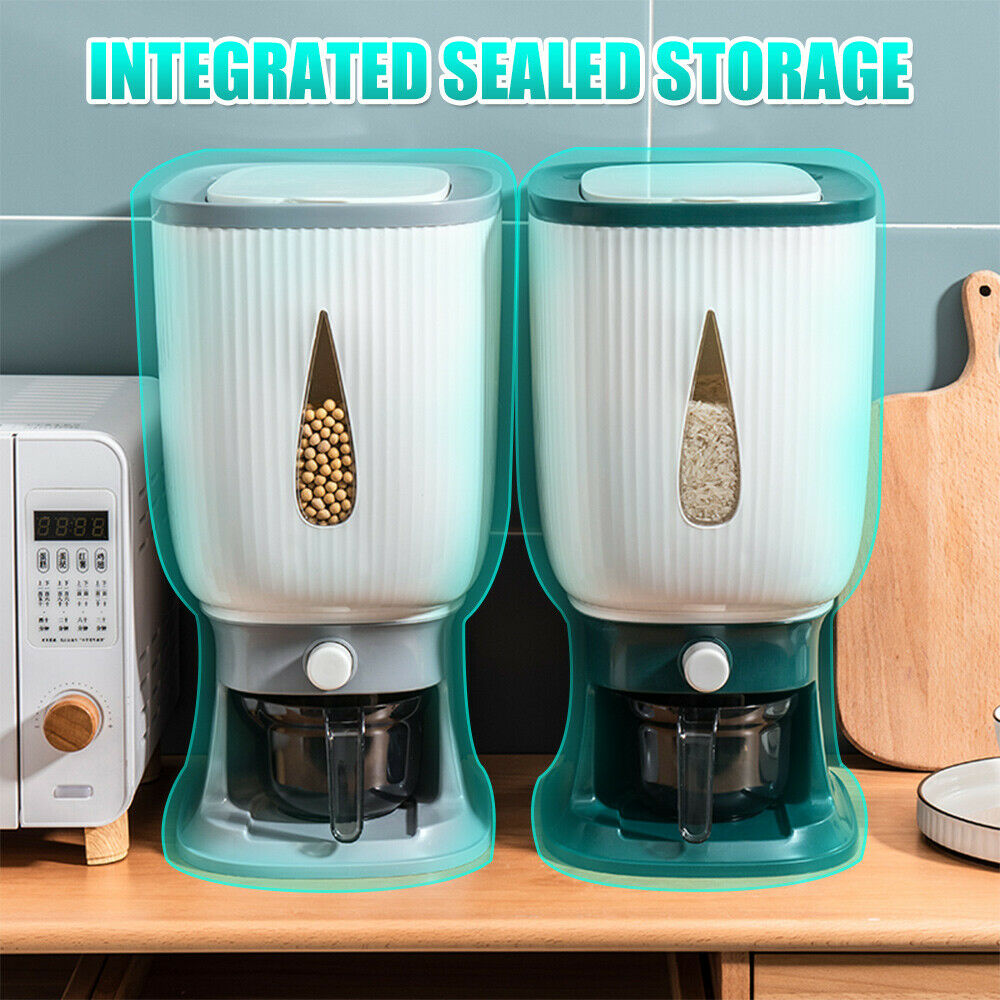 Cereal Rice Dispenser Food Grain Storage 10kg Capacity