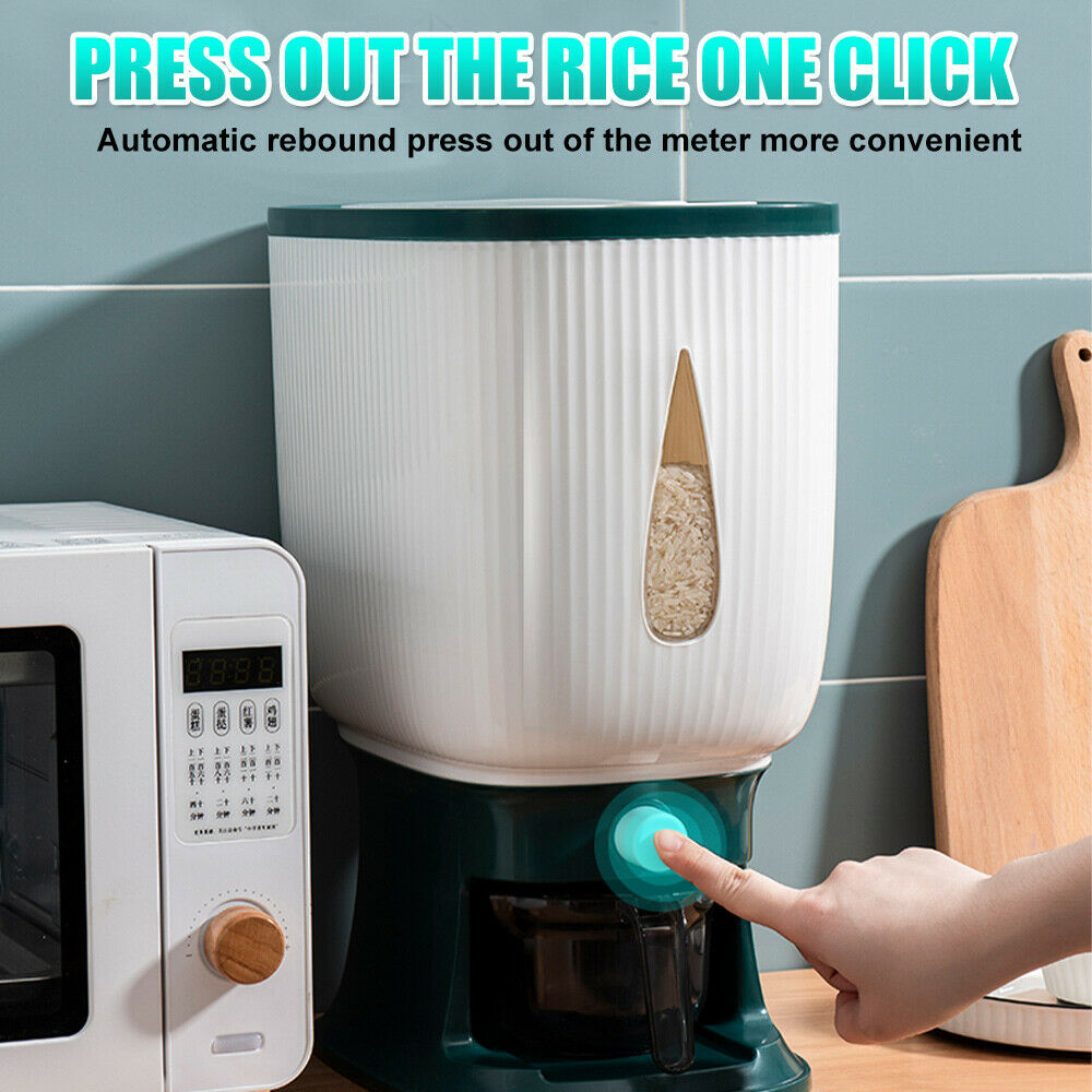Cereal Rice Dispenser Food Grain Storage 10kg Capacity