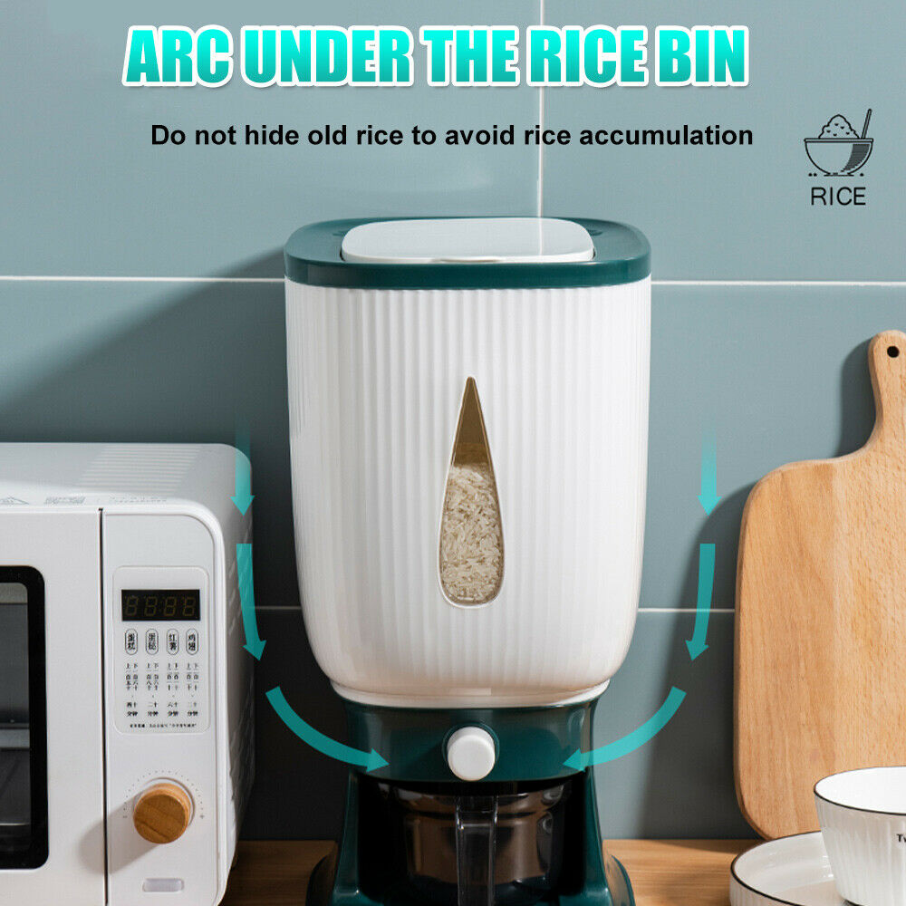 Cereal Rice Dispenser Food Grain Storage 10kg Capacity
