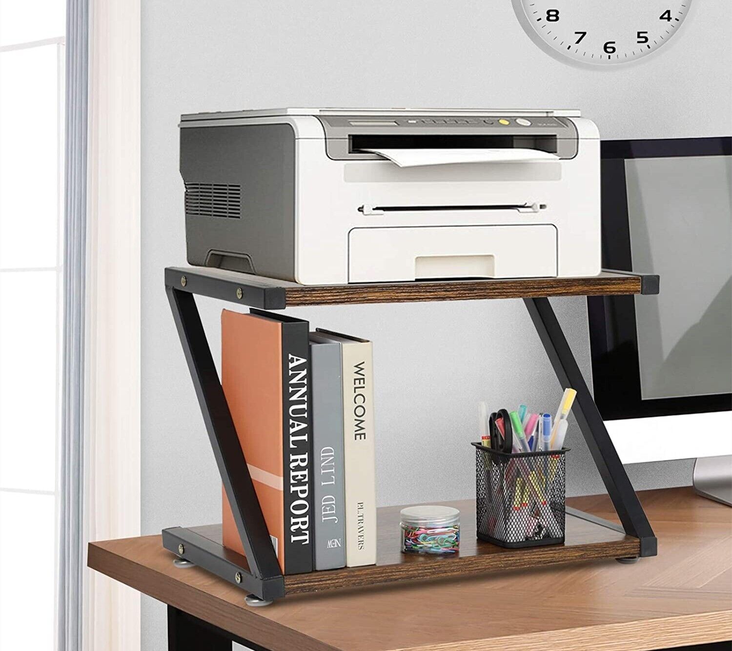 2 Tier Desktop Printer Metal Racks Printer Holder – Smart Home