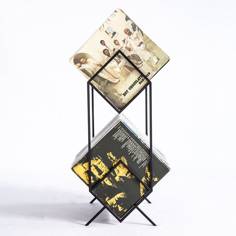 2 Tier Metal Vinyl Desktop Record Display Stand