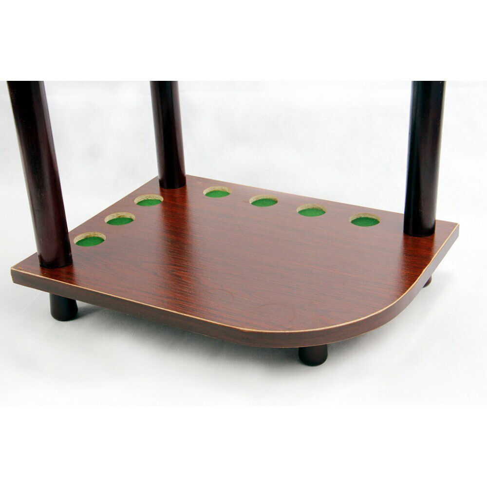 7 Holes Wooden Billiard Cue Bracket Durable Pool Cue Rack