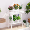 Planter Display Stand Flower Pot Holder Rack White