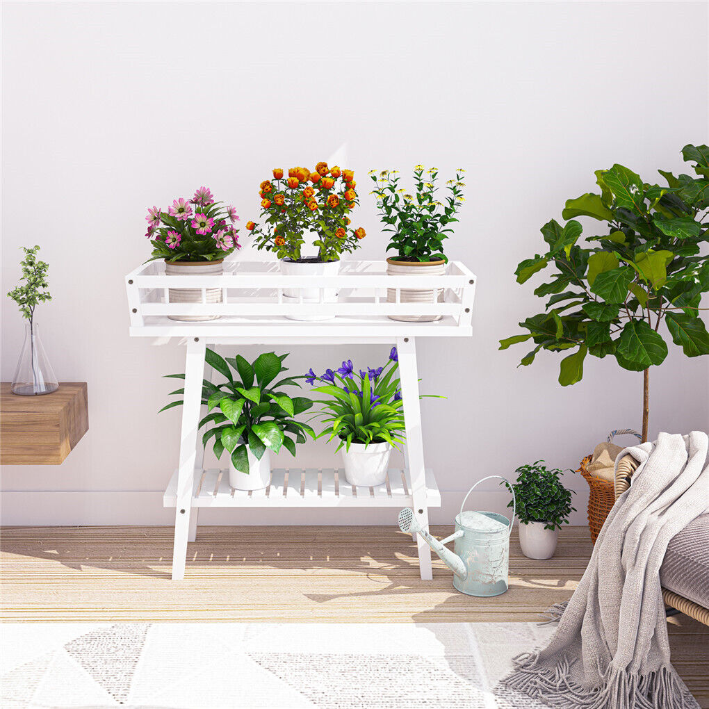 Planter Store Display Tree Rack Planter Display Stand Flower Pot Holder Rack White – Smart Home