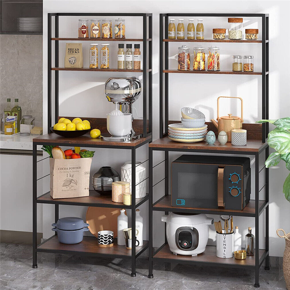 35x62 Storage Rack For Kitchen 5-Tier Kitchen Bakers Rack Storage Shelves – Smart Home