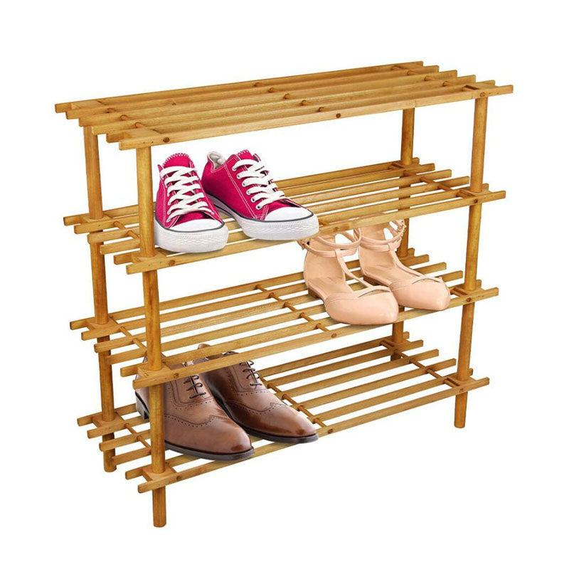4/5 Tiers Shoe Rack Storage Wooden Organizer Shelf