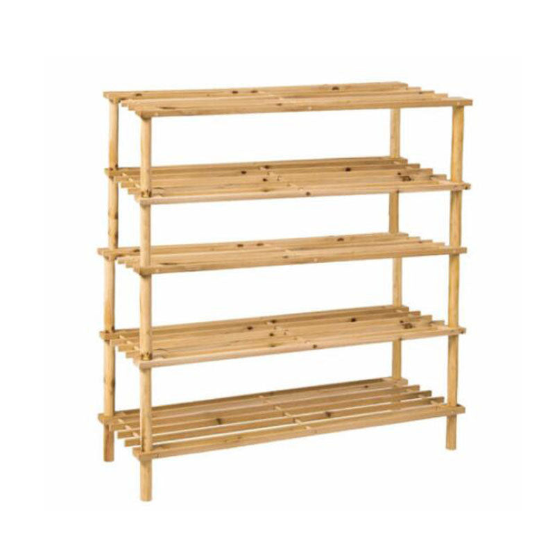 4/5 Tiers Shoe Rack Storage Wooden Organizer Shelf