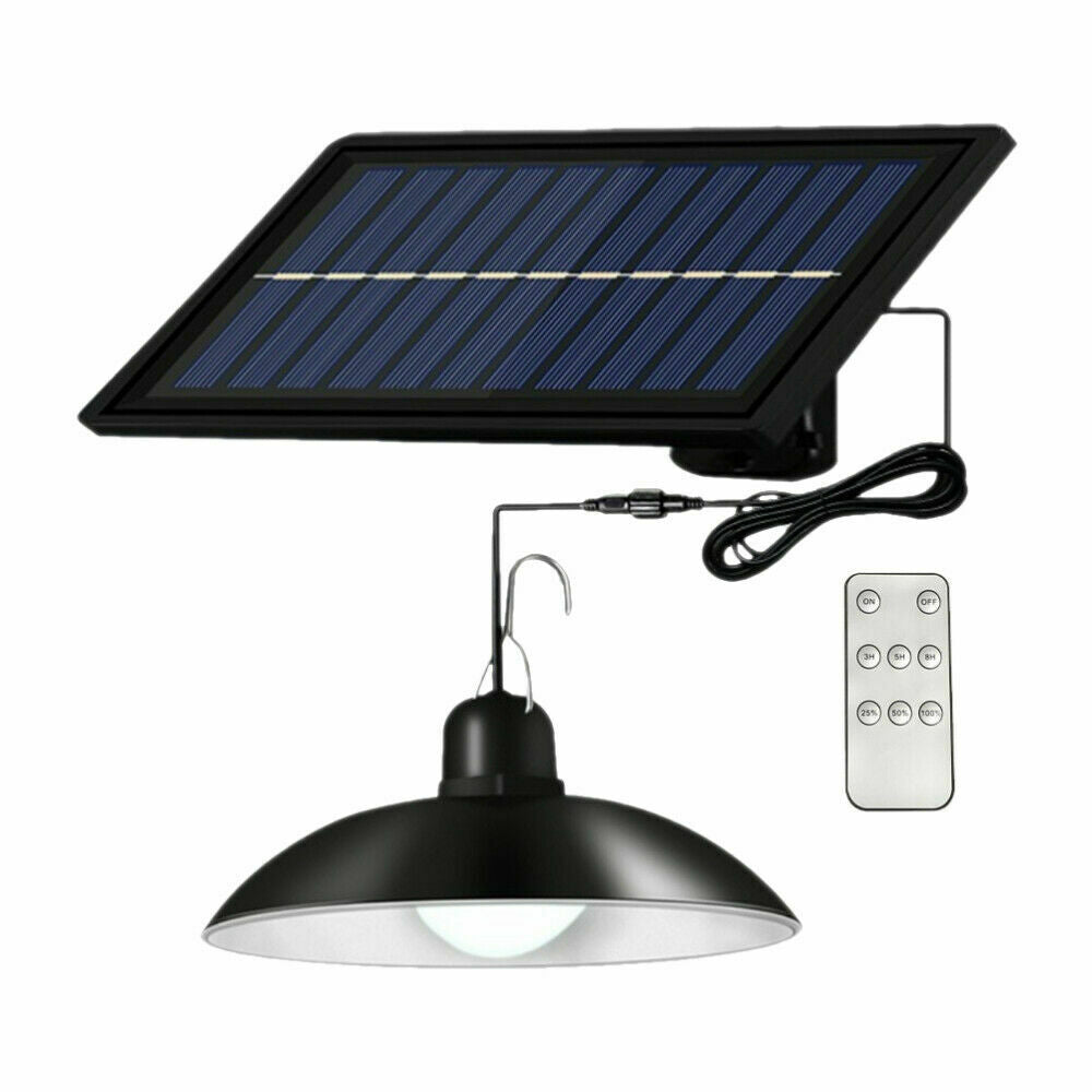 Solar Power Outdoor Garden Hanging LED Lamp Yard Pendant Light With Remote Control