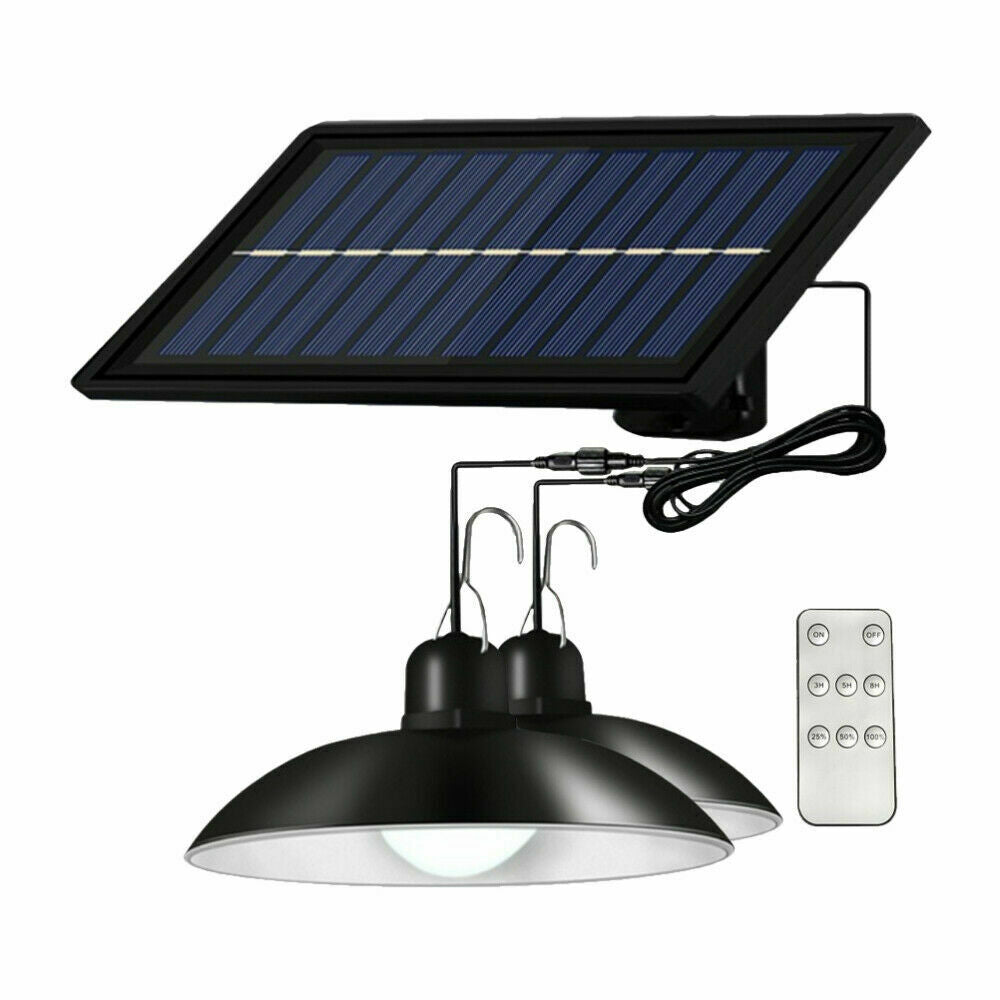 Solar Power Outdoor Garden Hanging LED Lamp Yard Pendant Light With Remote Control