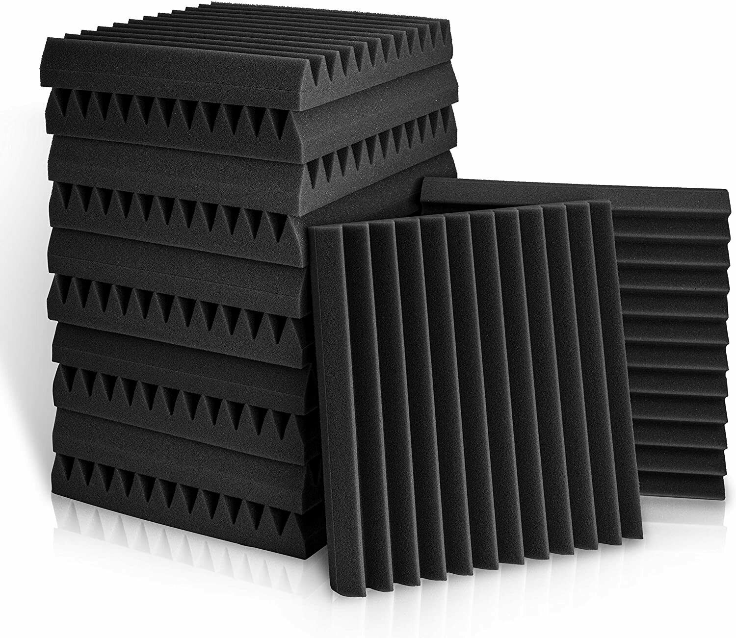 20pcs 30X30X5cm/50x50x5cm Studio Acoustic Foam Sound Absorbation Proofing Panel Wedge